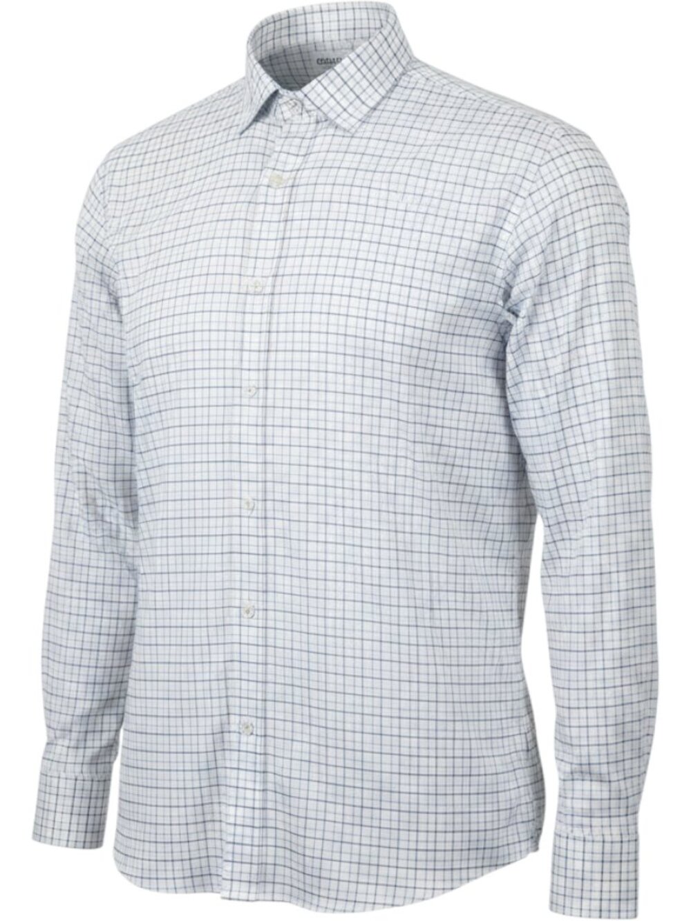Collars & Co. Quattro Flex Dress Shirt 2XL White Plaid Tattersall